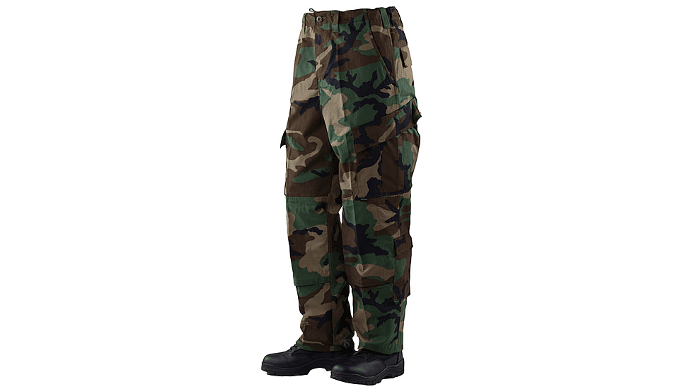 Tru-Spec Tactical Response Pants, NYCO Rip, Woodland, Small, Long 1275023