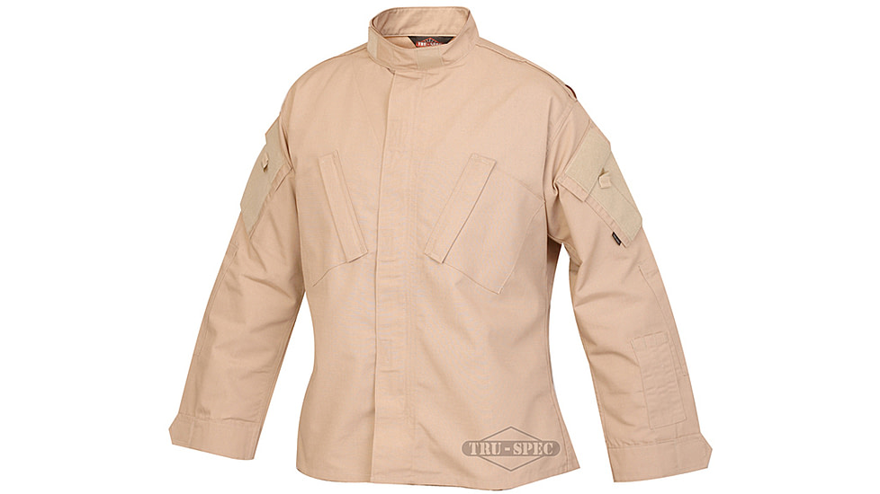 Tru-Spec Tactical Response Shirt Khaki P/C R/S, Small Short 1286043