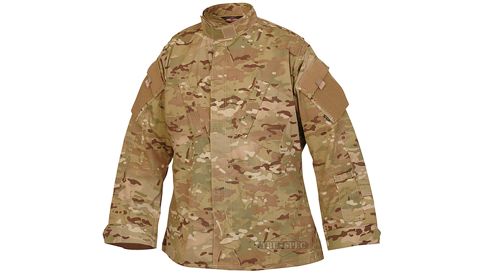 Tru-Spec Tactical Response Shirt Multi Camo P/C R/S, Small Long 1298023