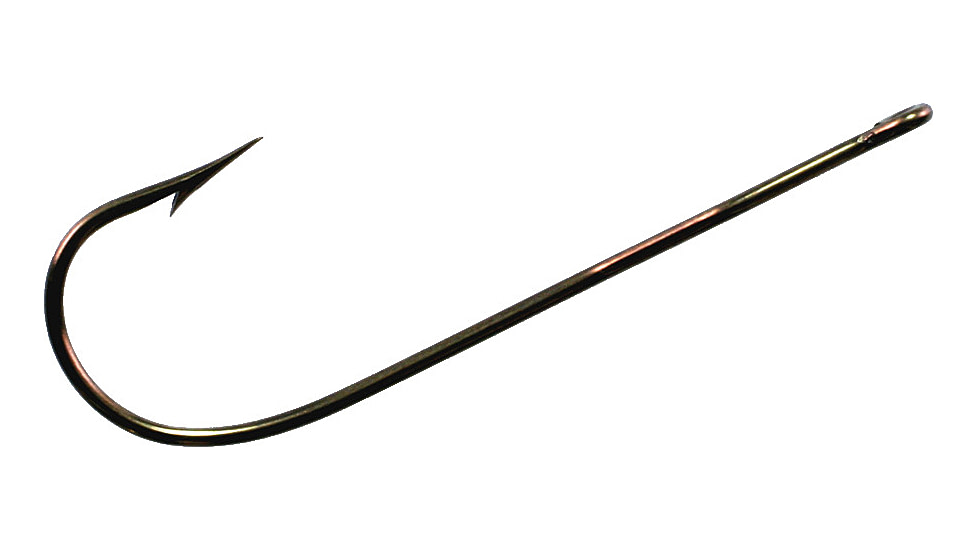 Tru-Turn Aberdeen Hook, Standard Wire, Ringed Eye, Bronze, Size 2, 50 Per Pack, 856BL-2