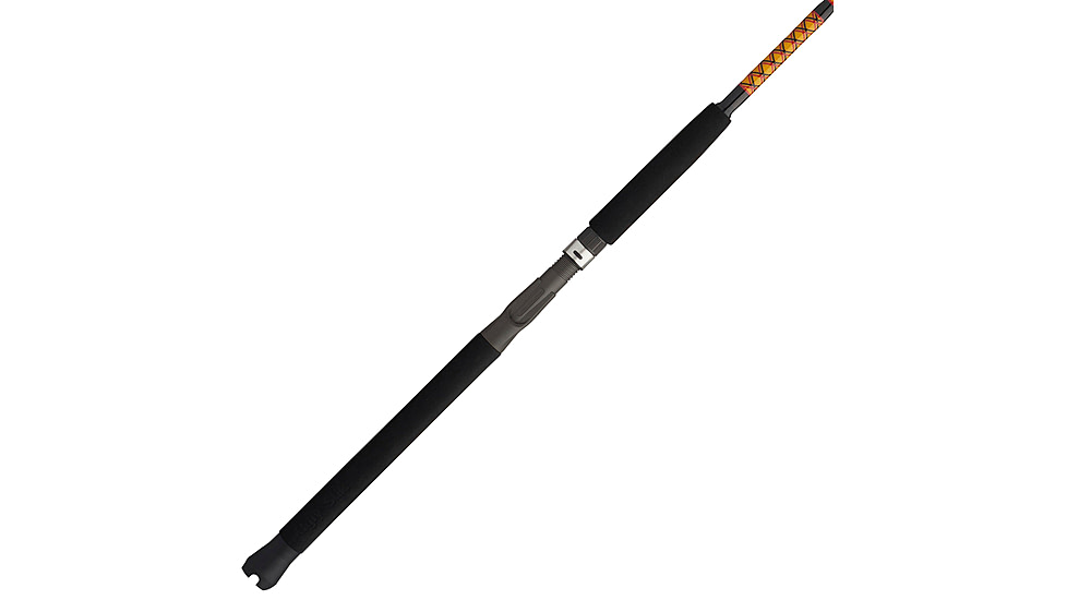 Ugly Stik Bigwater Conventional Rod, Saltwater, Handle Type A, 5ft. 6in. Rod Length, Medium Heavy Power, 1 Piece, Black/Red/Yellow, BW1530C561