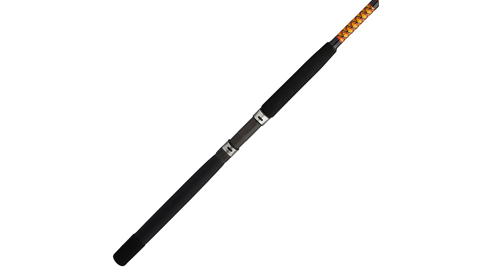 Ugly Stik Bigwater Conventional Rod, Saltwater, Handle Type C, 6ft. Rod Length, Medium Heavy Power, 1 Piece, Black/Red/Yellow, BW2050C601