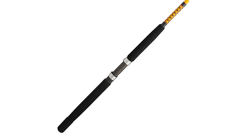 Ugly Stik Bigwater Conventional Rod, Saltwater, Handle Type N, 6ft. 6in. Rod Length, Medium Power, 1 Piece, Black/Red/Yellow, BW2040C661