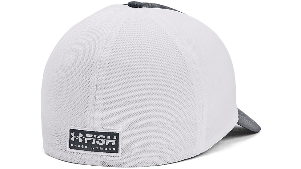 Under Armour Fish Hunter Mesh Cap - Mens, Pitch Gray/White/Mod Gray, Medium/Large, 1376716013M-L