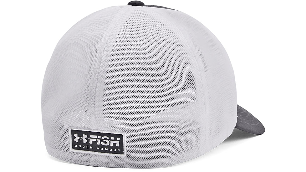 Under Armour Fish Hunter Mesh Cap - Mens, Pitch Gray/White, Medium/Large, 1376716012M-L