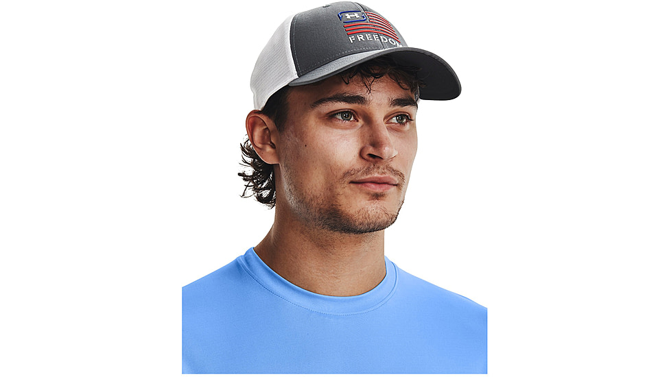 Under Armour Fish Hunter Mesh Cap - Mens, Pitch Gray/White, Medium/Large, 1376716012M-L