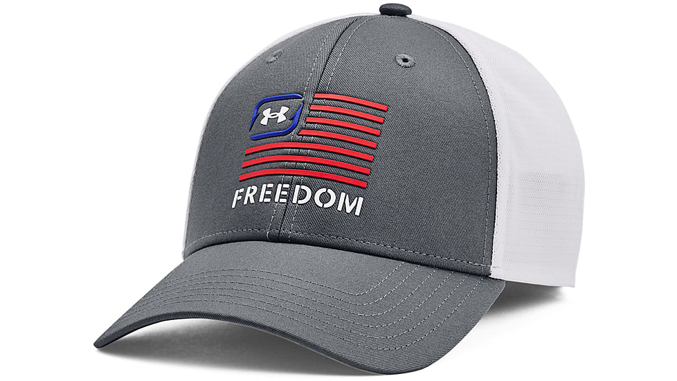 Under Armour Fish Hunter Mesh Cap - Mens, Pitch Gray/White, Medium/Large, 1376716012M-L