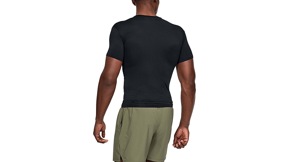 Under Armour Tactical HeatGear Compression Short Sleeve T-Shirt - Mens, Black, X-Large, 1216007001XL