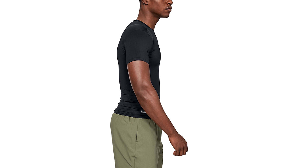Under Armour Tactical HeatGear Compression Short Sleeve T-Shirt - Mens, Black, X-Large, 1216007001XL