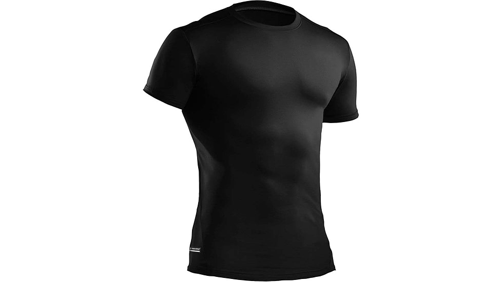 Under Armour Tactical HeatGear Compression Short Sleeve T-Shirt - Mens, Black, X-Large, 1216007001XL