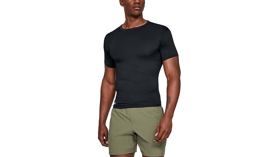 Under Armour Tactical HeatGear Compression Short Sleeve T-Shirt - Men's, Black, Extra Large, 1216007001XL