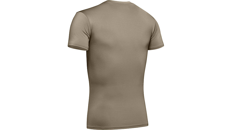 Under Armour Tactical HeatGear Compression Short Sleeve T-Shirt - Mens, Federal Tan, Small, 1216007499SM