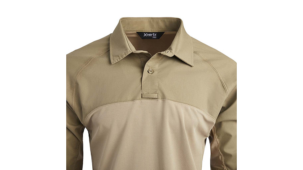 Vertx Fusion Flex Performance Hybrid Shirt - Short Sleeve, Desert Tan - VTX8250DTXSMALLNA