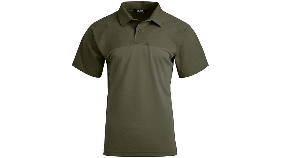 Vertx Fusion Flex Performance Hybrid Shirt - Short Sleeve, Od Green - VTX8250ODXSMALLNA