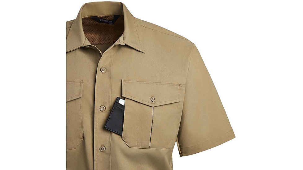 Vertx Fusion Flex Short Sleeve Shirt, Desert Tan - VTX8230DTXSMALLNA