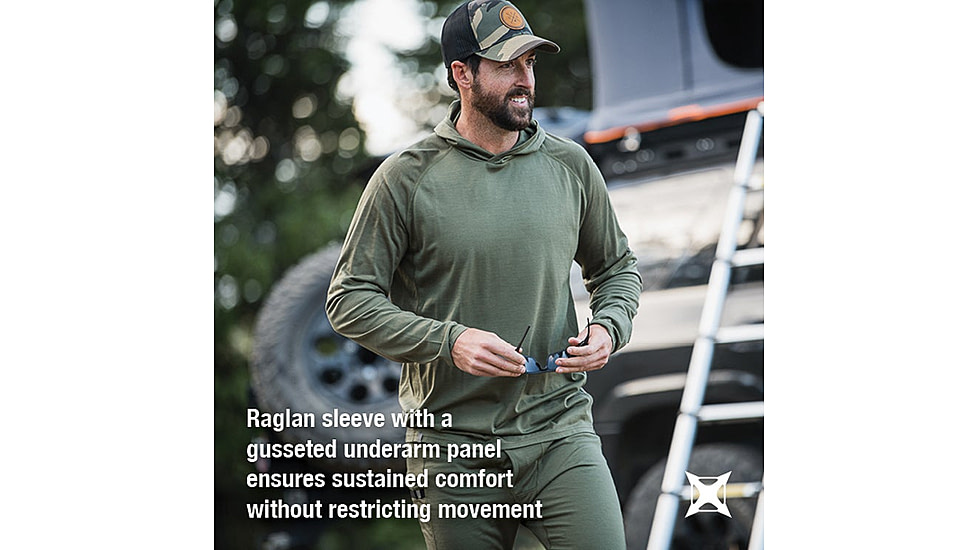 Vertx Merino Base Layer Hoody - Mens, Ranger Green, 2XL, VTX1529RGN2XLNA