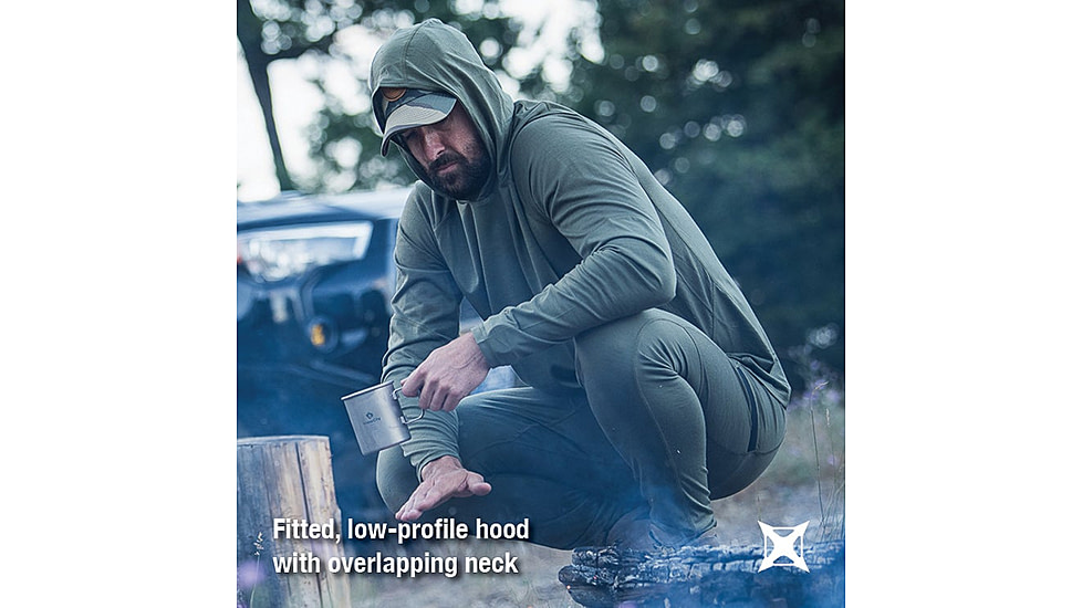 Vertx Merino Base Layer Hoody - Mens, Ranger Green, 2XL, VTX1529RGN2XLNA