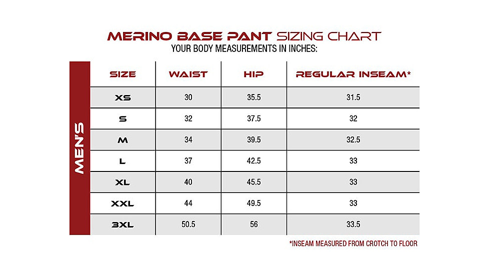 Vertx Merino Base Layer Pant - Mens, Small, VTX1705RGNSMALLNA