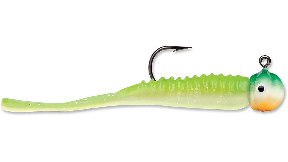 VMC Flap Tail Jig, Green Orange Glow, 1/32oz, FGRJ132GOGL