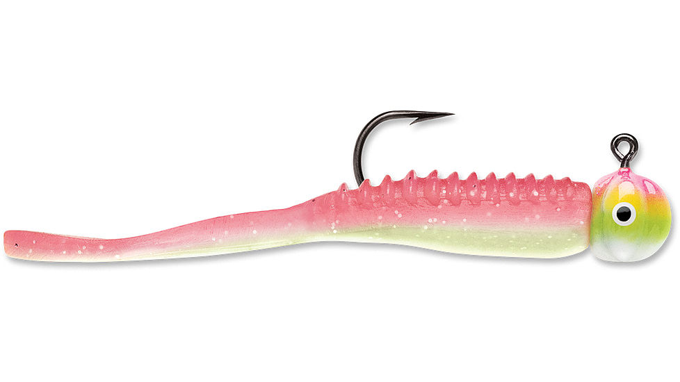 VMC Flap Tail Jig, Pink Chartreuse Glow, 1/16oz, FGRJ116PCGL