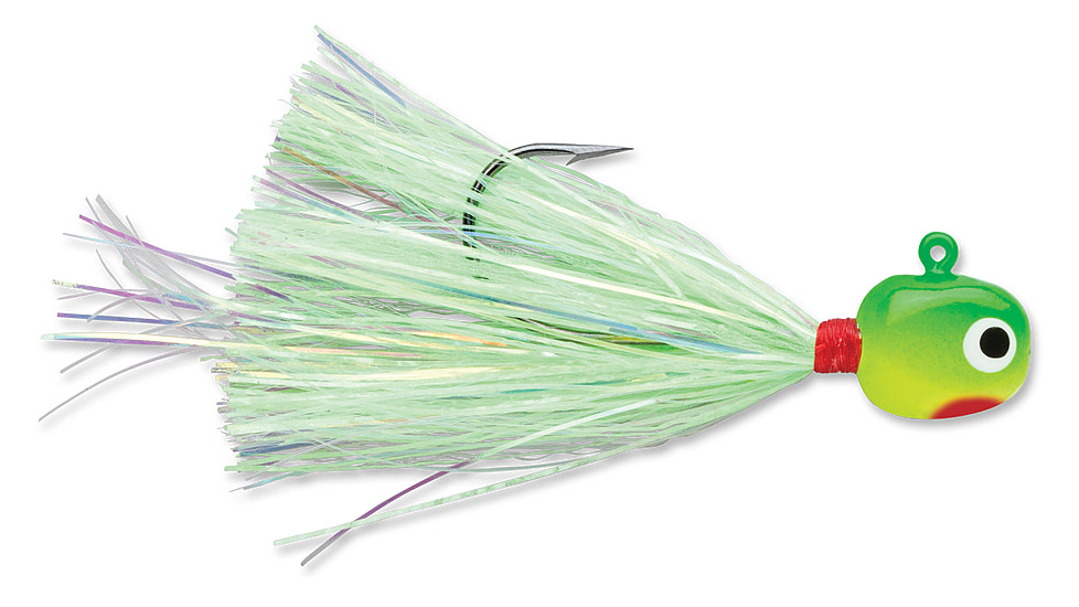 VMC Hot Skirt Glow Jig, Chartreuse Lime Green, 1/32oz, HSG132-CLG