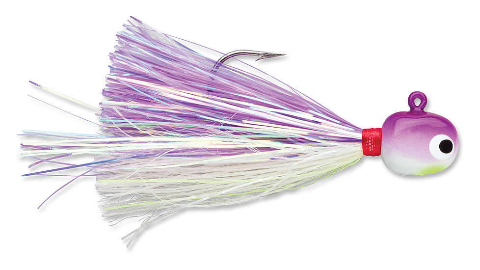 VMC Hot Skirt Glow Jig, Purple Albino, 1/32oz, HSG132-PA