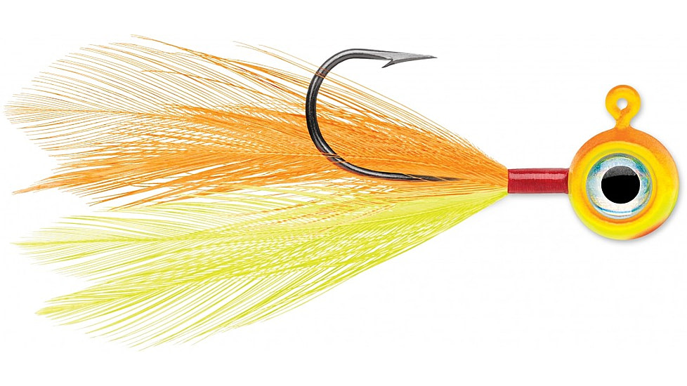 VMC Moon Fly Jig, 1/32 oz, Chartreuse Orange, MFJ132-CO