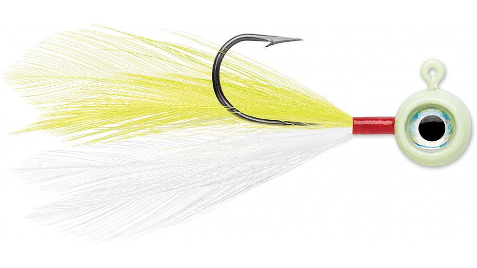 VMC Moon Fly Jig, 1/32 oz, Glow Chartreuse, MFJ132-GLCH