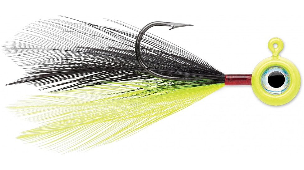 VMC Moon Fly Jig, 1/32 oz, Orange Fire UV, MFJ132-OFU