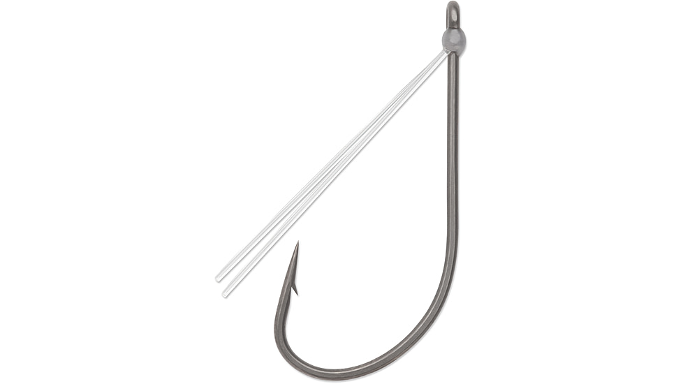 VMC RedLine Weedless Wacky Neko Hook with a P.T.F.E. Coating, 4 per Pack, #1/0, RSWWNK#1/0NTPP