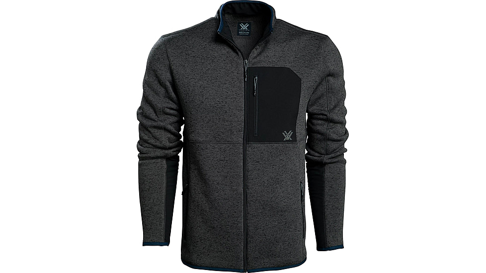 Vortex Anchor Point Fleece Full Zip - Mens, Grey Heather, Large, 220-25-GHTL