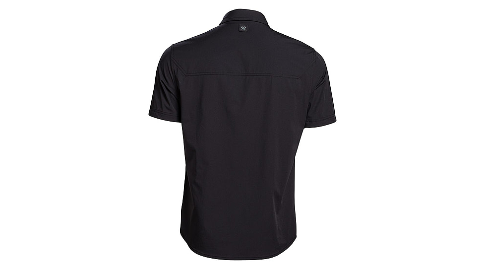 Vortex Callsign Short Sleeve Button Up - Mens, Black, Medium, 121-36-BLKM
