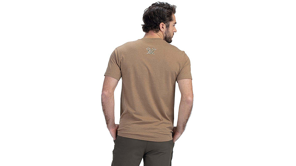 Vortex Camo Logo Short Sleeve T-Shirts - Mens, Coyote Heather, L, 120-15-CHEL