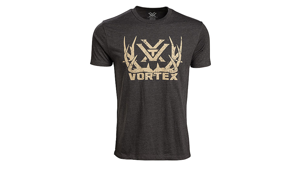 Vortex Full Tine Short Sleeve T-Shirt - Mens, Charcoal Heather, Large, 121-45-CHHL
