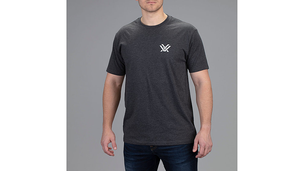 Vortex Rank And File Short Sleeve T-Shirt - Mens, Charcoal Grey, 2XL, 121-12-CHH2X