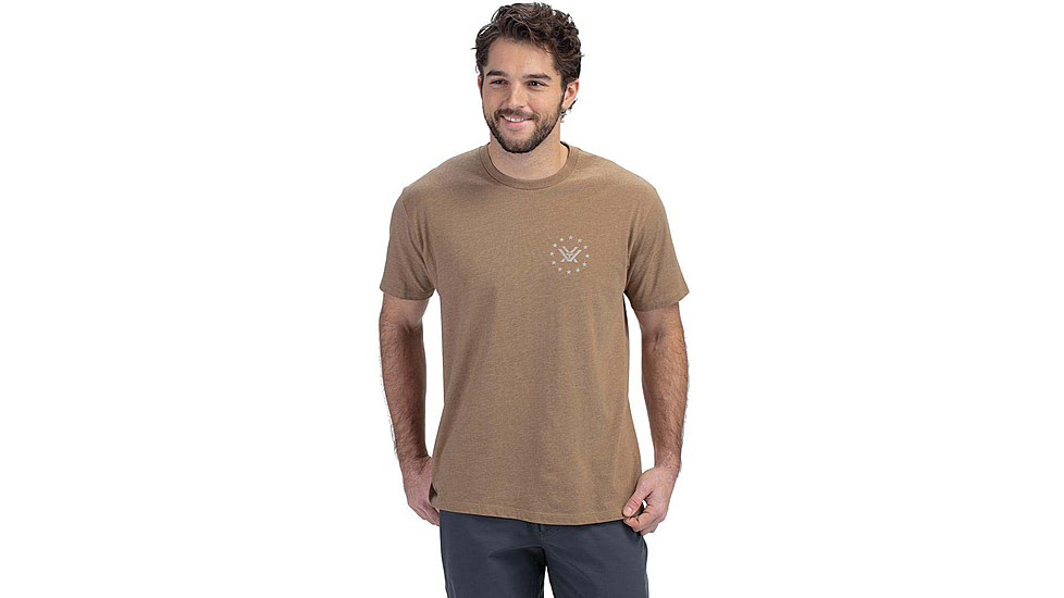 Vortex Salute Short Sleeve T-Shirts - Mens, Coyote Heather, 4X, 121-14-CHE4X