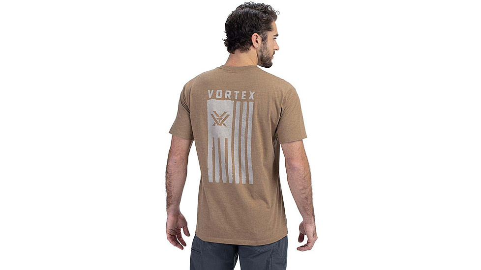 Vortex Salute Short Sleeve T-Shirts - Mens, Coyote Heather, 4X, 121-14-CHE4X