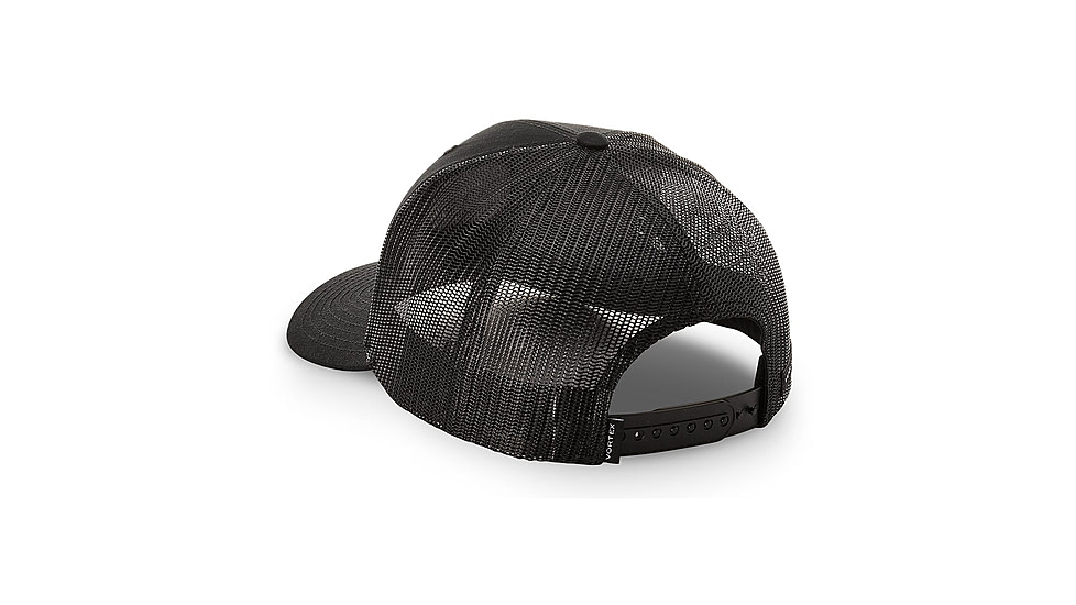 Vortex Three Peaks Cap w/Leather Patch - Mens, Black, One Size, 121-01-BLK