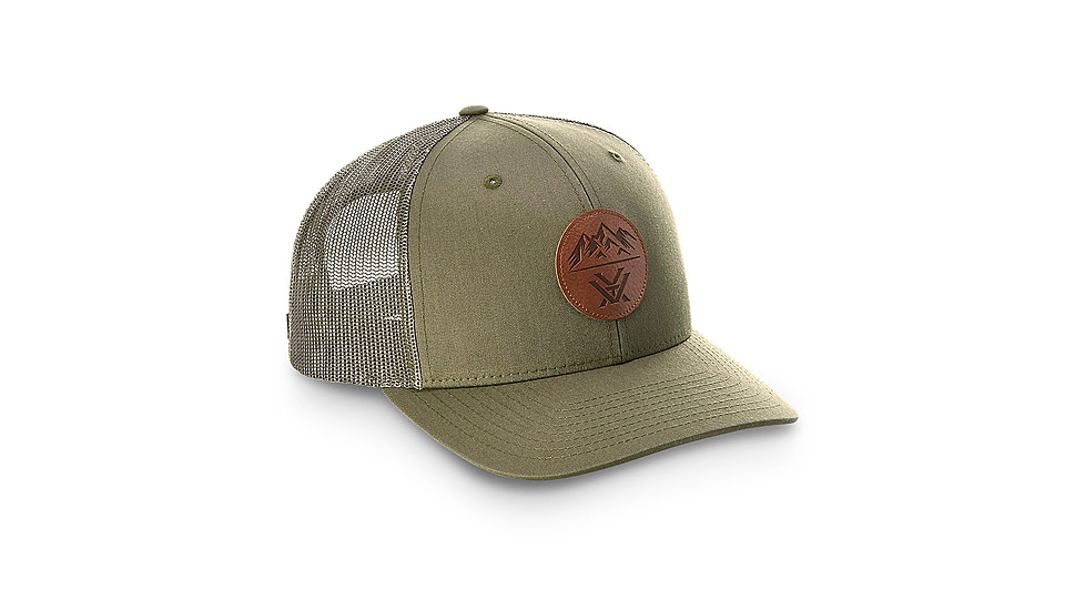 Vortex Three Peaks Cap w/Leather Patch - Mens, Green, One Size, 121-01-LOD