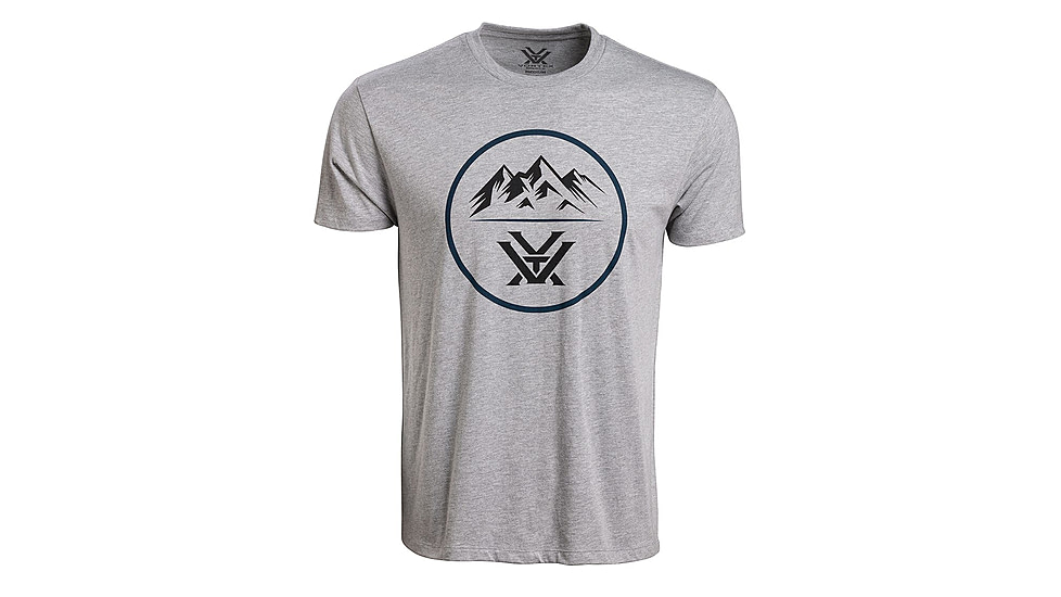 Vortex Three Peaks Short Sleeve T-Shirt - Mens, Heather Grey, Large, 121-10-GHTL