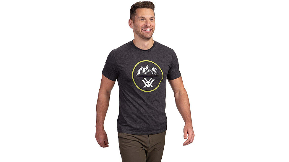 Vortex Three Peaks Short Sleeve T-Shirts - Mens, Black, S, 121-10-BLKS