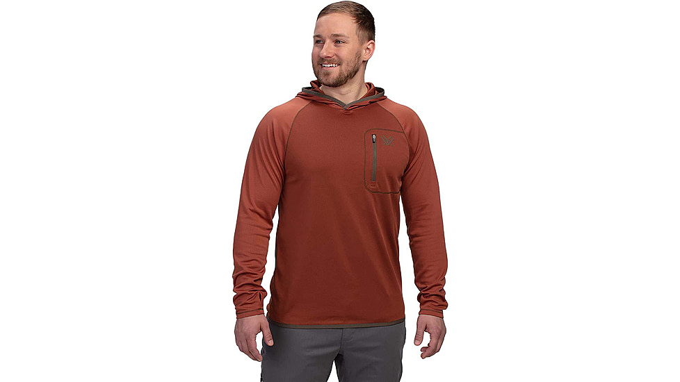 Vortex Weekend Rucker Hooded Long Sleeve - Mens, Sequoia Heather, S, 121-24-SEHS