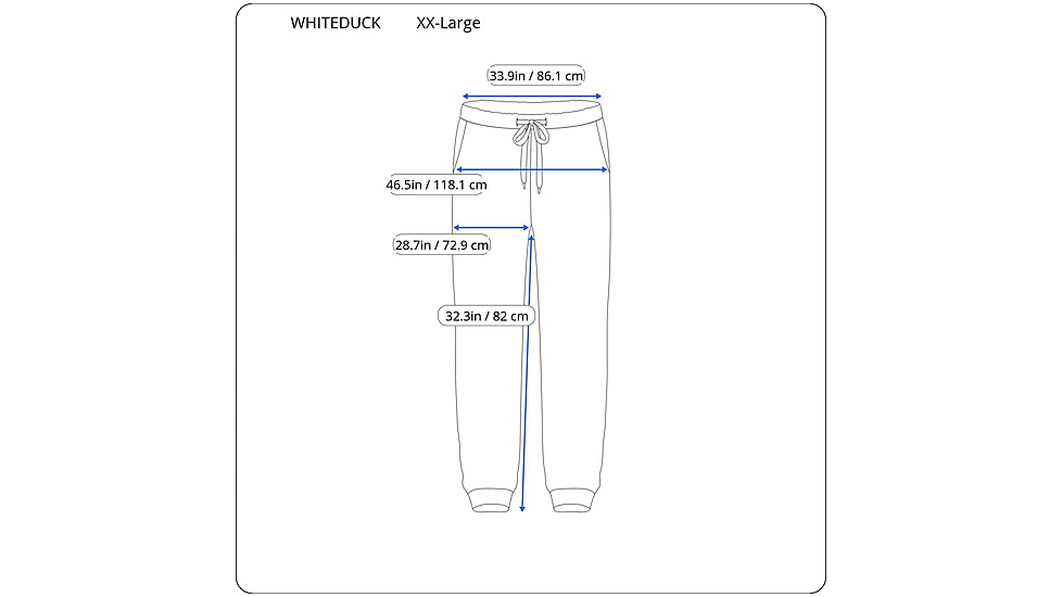 White Duck Essential Stretch Jogger Pants - Mens, Black, Large, WD-JP-BL-03