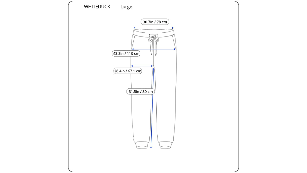 White Duck Essential Stretch Jogger Pants - Mens, Black, Large, WD-JP-BL-03