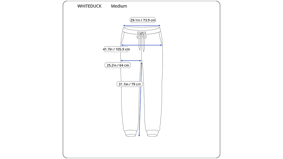 White Duck Essential Stretch Jogger Pants - Mens, Black, Large, WD-JP-BL-03