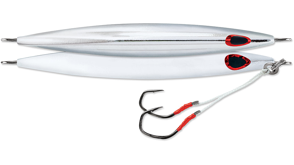 Williamson Kensaki Jig 220, Sinking, VMC Double Assist HK, Silver Uv, 7-3/4oz, 6-3/4in, KSJ220UVSI