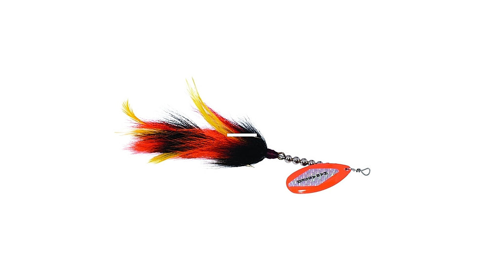 Windels Tackle Company Muskie Harasser Bucktail Spinner, Black/Orange, 9in, MHDB-01