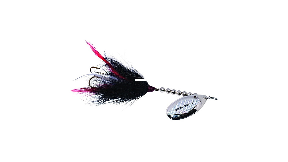 Windels Tackle Company Muskie Harasser Bucktail Spinner, Black/Silver, 7in, MHTT-S1