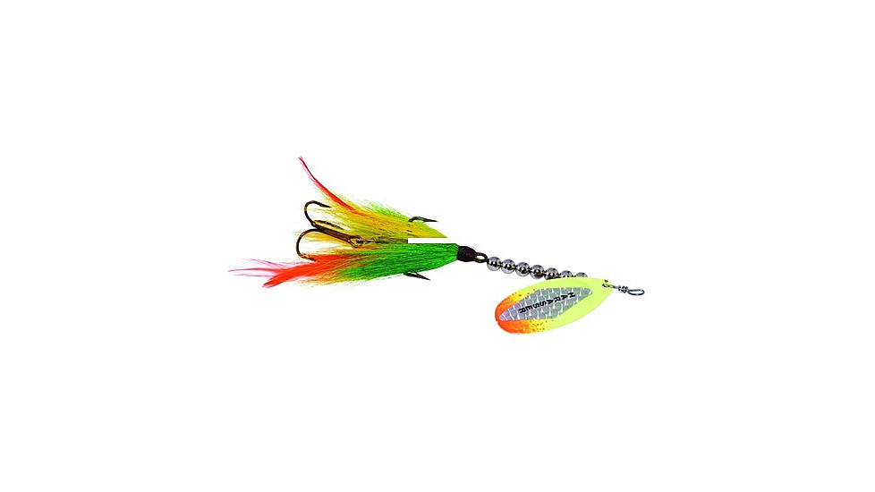 Windels Tackle Company Muskie Harasser Bucktail Spinner, Perch/Flame, 7in, MHTT-F8