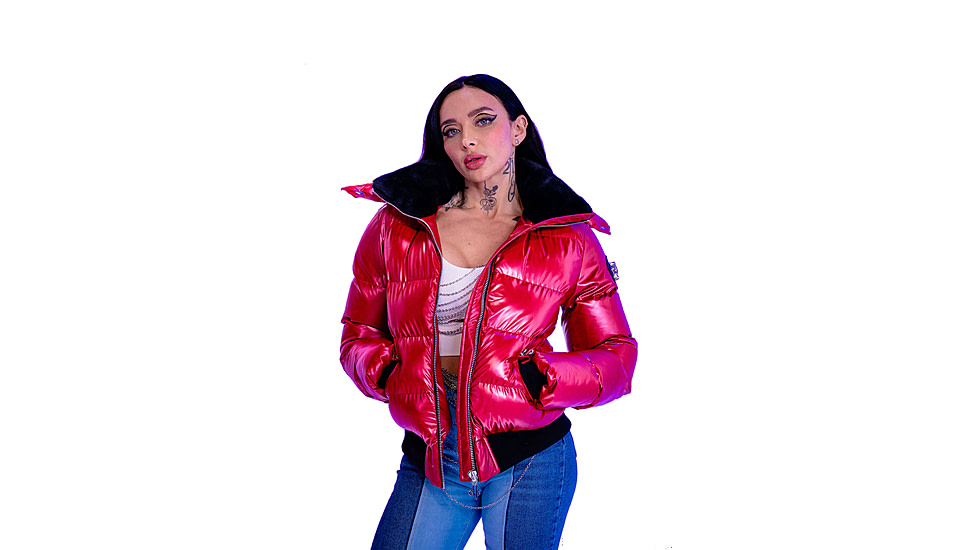 Woodpecker Woody Bomber Jacket - Womens, Raspberry/Red, L, WPW006-RAS-L